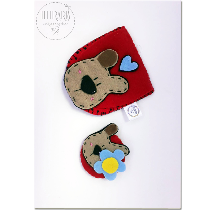 BOLSINHA + BROCHE INFANTIL LOVELY DOG